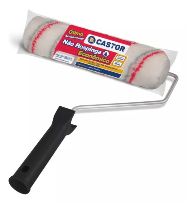 Rolo Para Pintura Não Respinga Econ 10mmx23cm C/cabo Castor