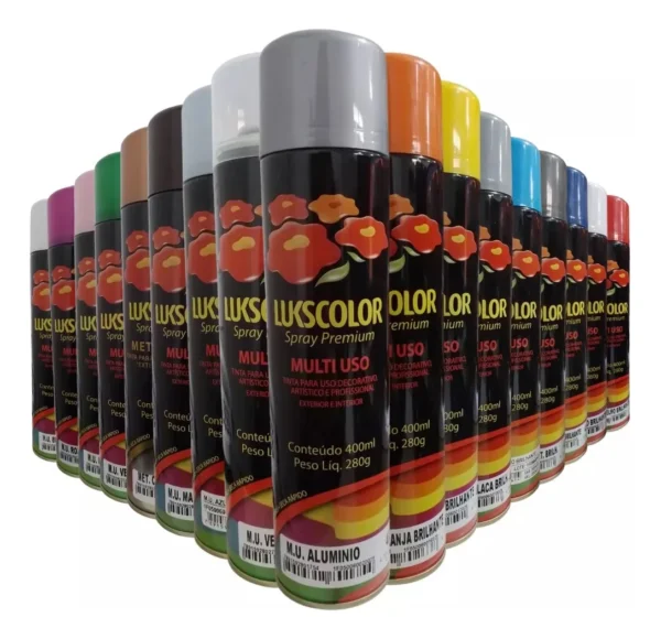 Tinta Spray Diversas Cores Lukscolor Multiuso Brilho 400ml