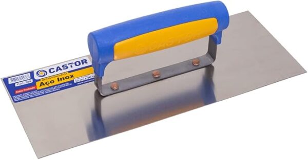 Desempenadeira Castor 238 de Aço Inox 12x30cm