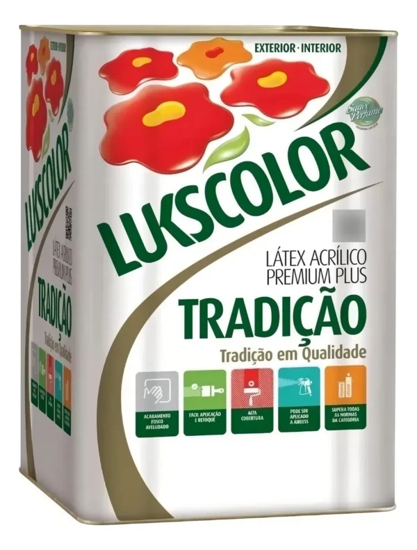 Tradição Látex Acrílico Lukscolor 18 litros branco