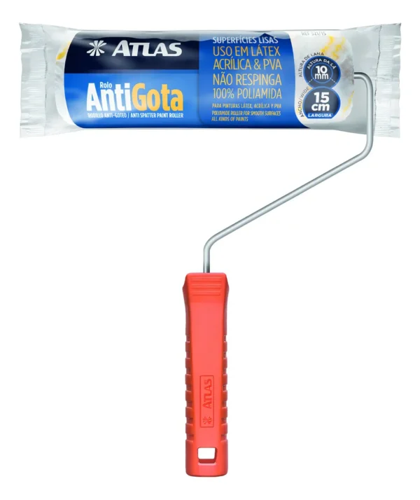 Rolo Antigota Pintura Tinta Latex Acrilica Atlas 15cm